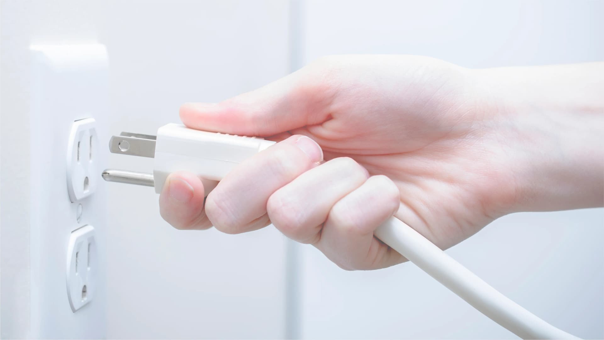 Step: Plug In — Install the smart outlets and plug in. Each kit comes with 10 outlets and the required hardware to ensure the system works and is safe.